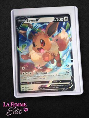 Pokemon Card Eevee V 108/159 Ultra Rare Holo Crown Zenith